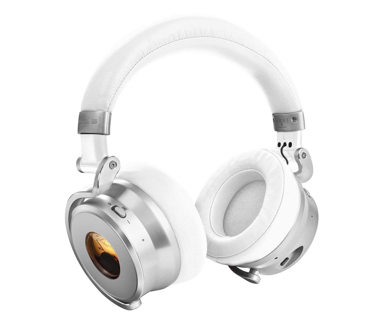 Meters OV-1-B-Connect Wireless Bluetooth Headphones with Active Noise Cancellation - Over-Ear Comfort - Hi-Fi Sound - White - Perfect for Travel, Work & Home Entertainment