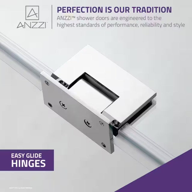 Anzzi SD AZ8075 02CH Passion Frameless Shower Door - 30