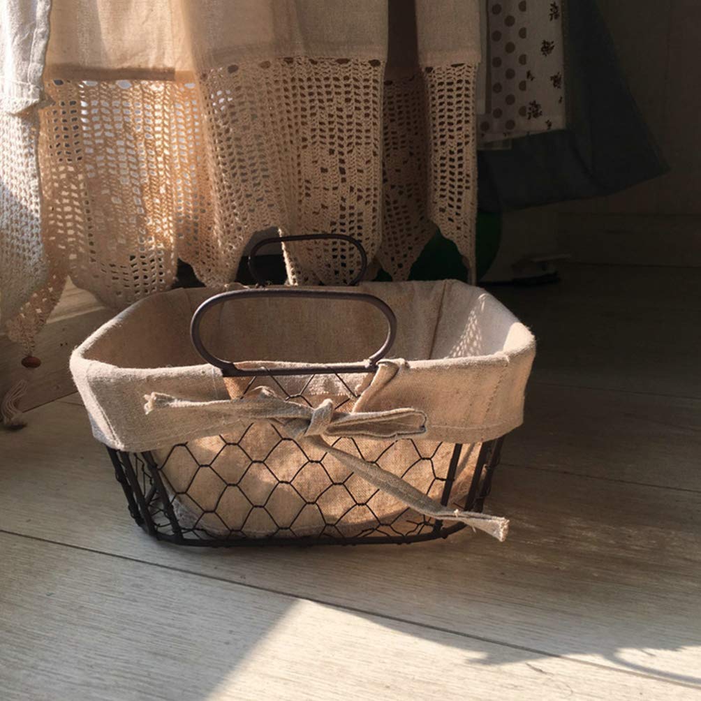 Cabilock Decorative Metal Wire Fruit Basket - Candy & Snack Storage Container for Home, Kitchen, and Party Decor | Rustic Organizer for Fruits, Treats, and Home Accents