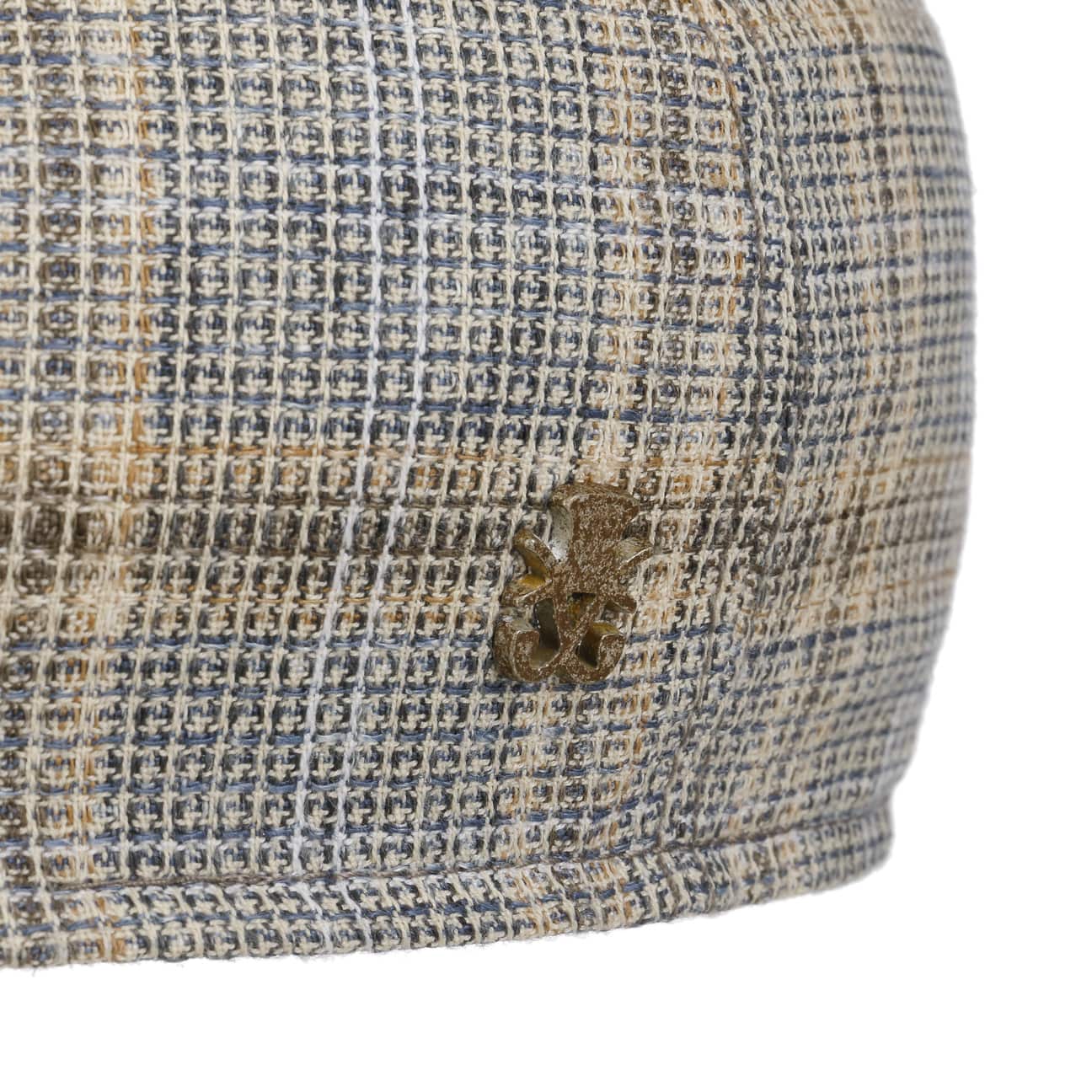 Mayser Paquito Linen Flat Cap for Men - Classic Zechbauer Style Summer Hat for Outdoor Activities, Travel & Casual Wear