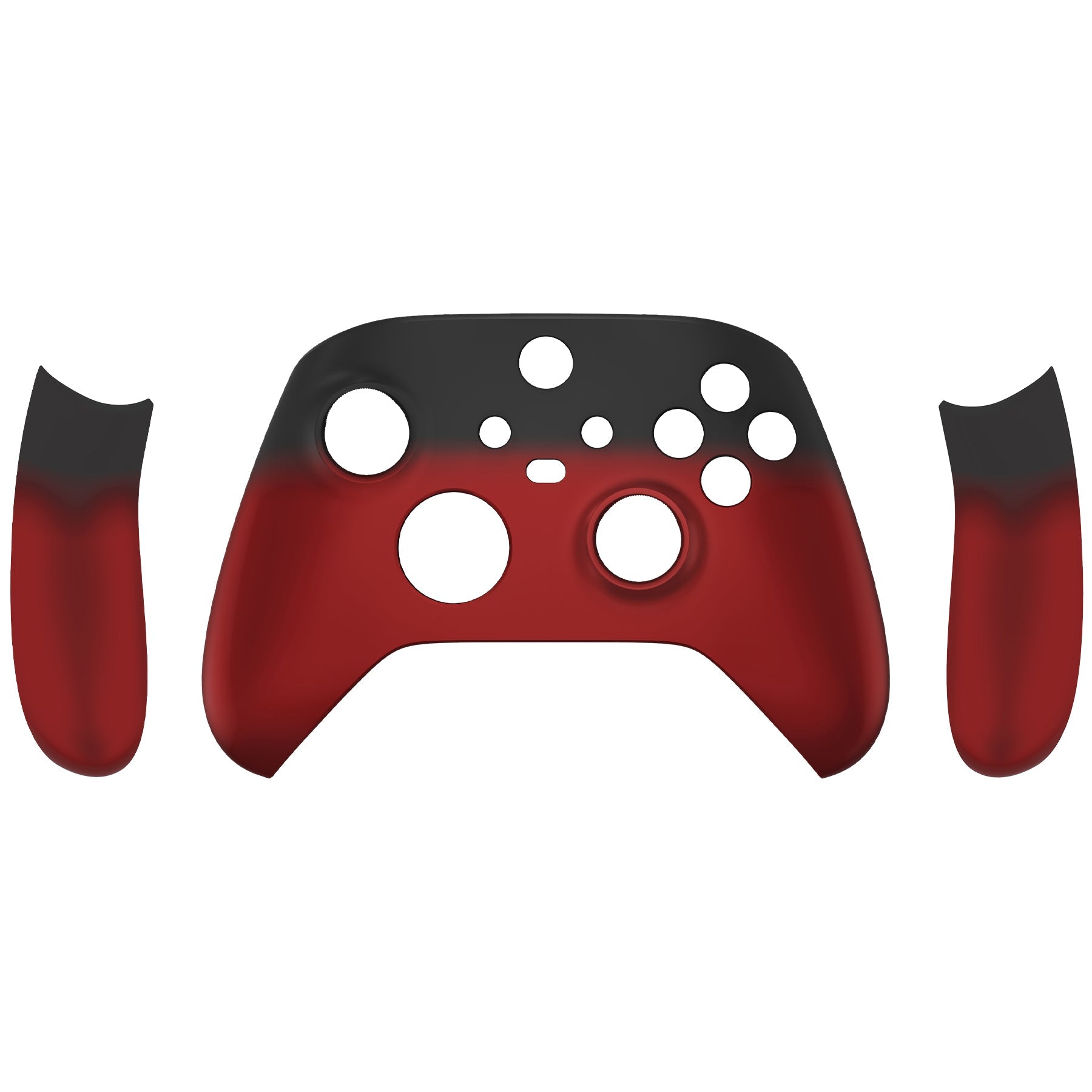eXtremeRate Replacement Front Housing Shell with Side Rails Panels for Xbox Series X & S Controller - Shadow Red | Custom Gaming Controller Parts for Enhanced Gameplay Experience