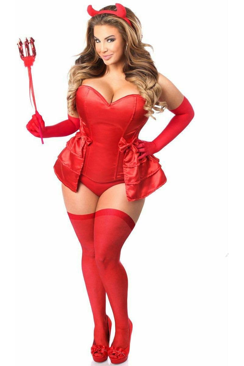 Women's Lavish 5-Piece Devilicious Corset Costume Set | Daisy Corsets for Halloween, Cosplay & Burlesque | Gothic Lingerie & Boudoir Outfit