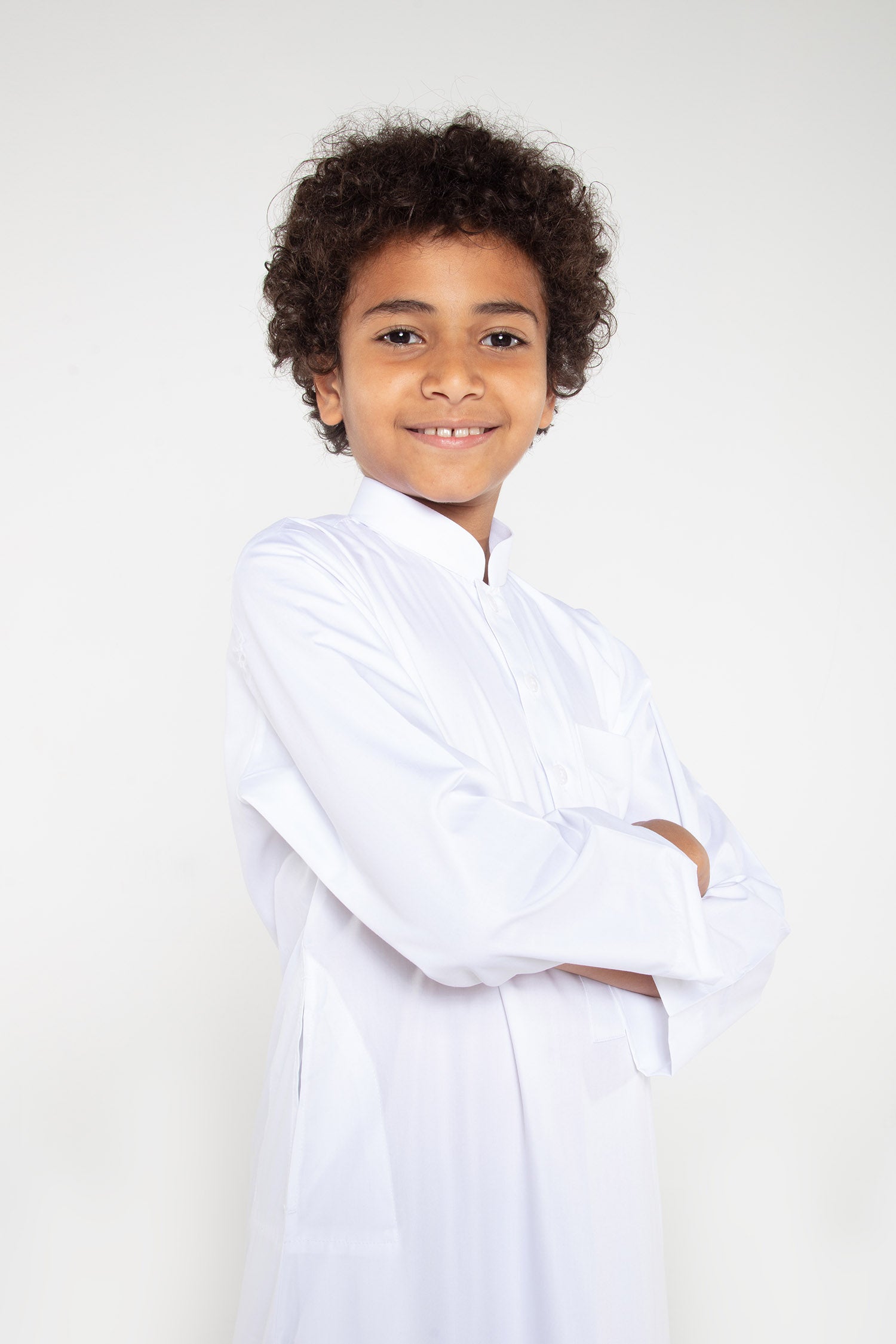 Haramain Style Soft Collar for Kids - Comfortable Islamic Prayer Outfit - Perfect for Eid, Mosque, and Daily Prayers