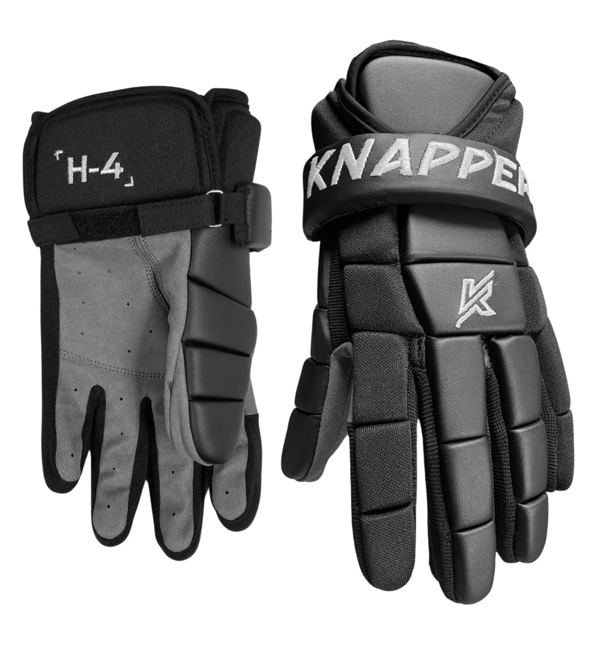 Best Ball Hockey Gloves H-4 - Protective Blackout Design for Street & Indoor Hockey | Durable, Lightweight & Comfortable for Players & Goalies | Perfect for Training, Games & Competitive Play