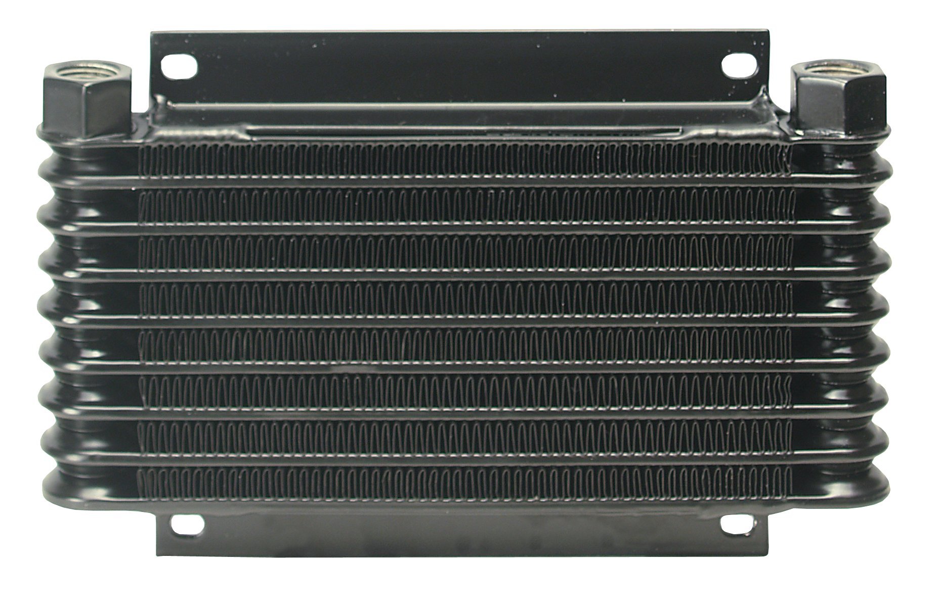 Derale 13612 Series 9000 Plate and Fin Transmission Oil Cooler - High Performance Black Aluminum Cooler for Trucks, RVs & Off-Road Vehicles | Improves Transmission Cooling & Prevents Overheating