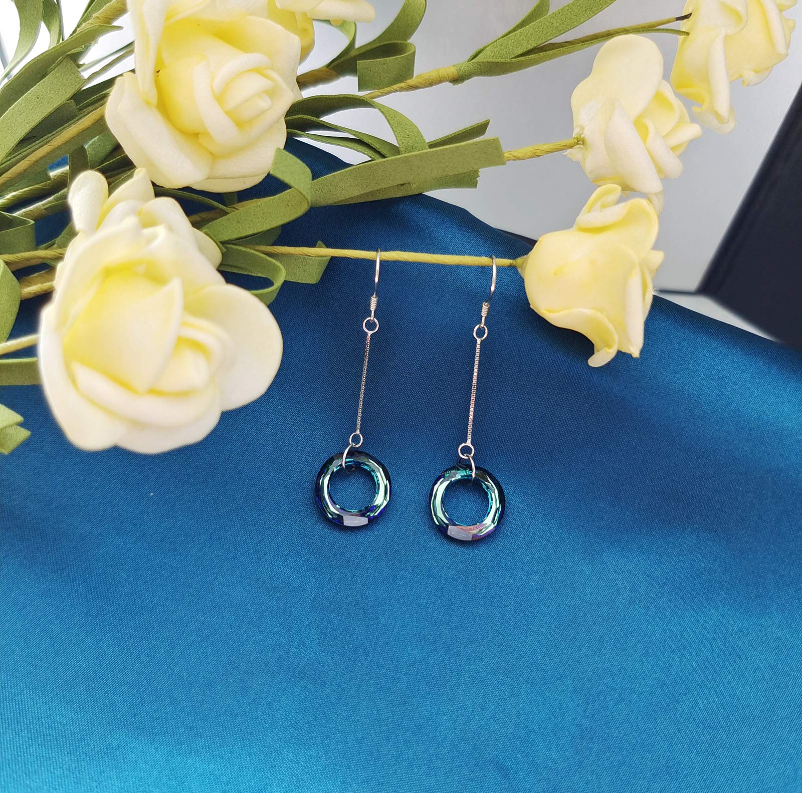 Austria Crystal Dangle Long Earrings for Women - Hypoallergenic Jewelry Gifts for Mother's Day, Anniversary & Birthday | Elegant Evening Wear & Special Occasion Accessories