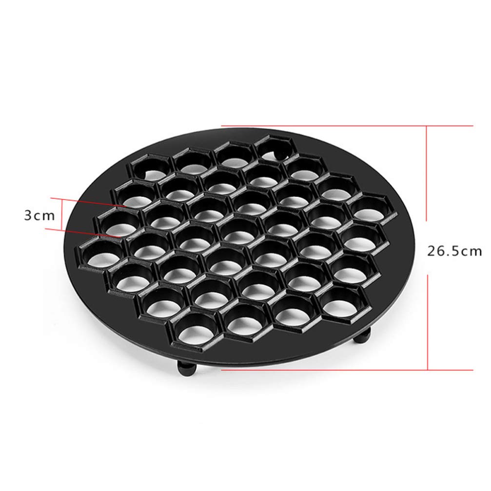 Cabilock 37-Hole Dumpling Maker - Zinc Alloy Dumpling Mold for Homemade Dumplings & Wontons | Kitchen Accessory for Shaped Dumplings | Perfect for Family Cooking, Party Snacks & Asian Cuisine Lovers
