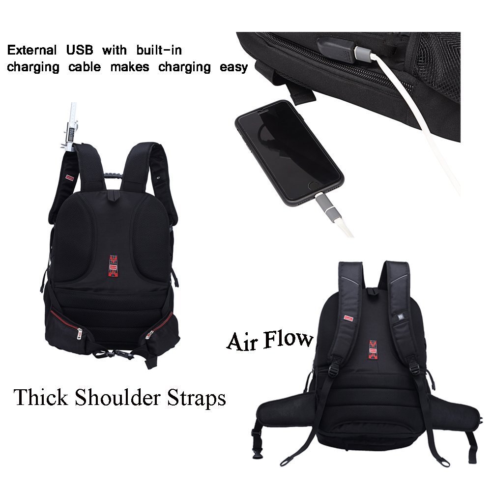 55L 21 Inch Large Capacity Laptop Backpack for Men - Fits 19 Inch Gaming Laptop, MacBook & Notebook (18.4 Inch) - Perfect for Work, Travel & College Commute