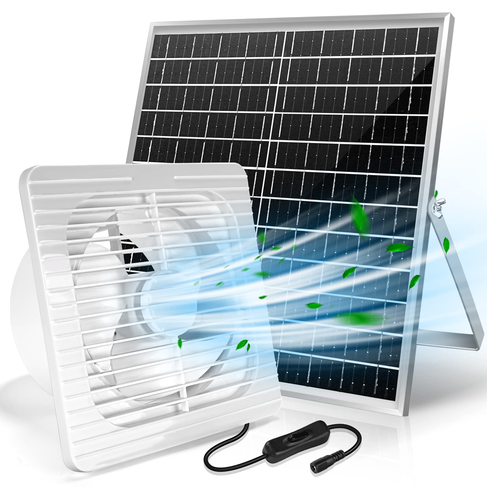 22W Solar Powered Exhaust Fan with 8