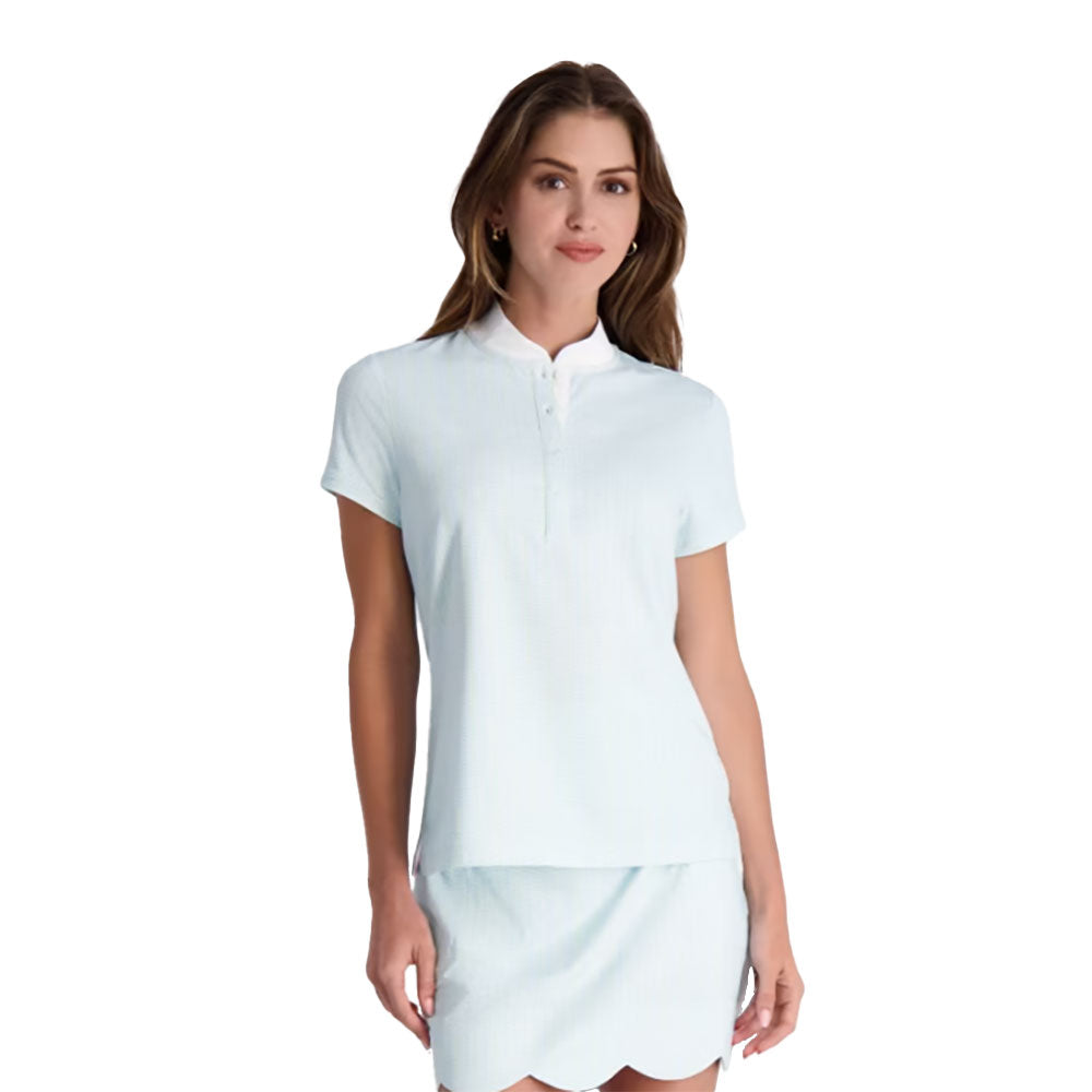Fairway & Greene Carey Women's Mock Neck Golf Polo Shirt - Breathable & Stylish for Golf, Work & Casual Wear