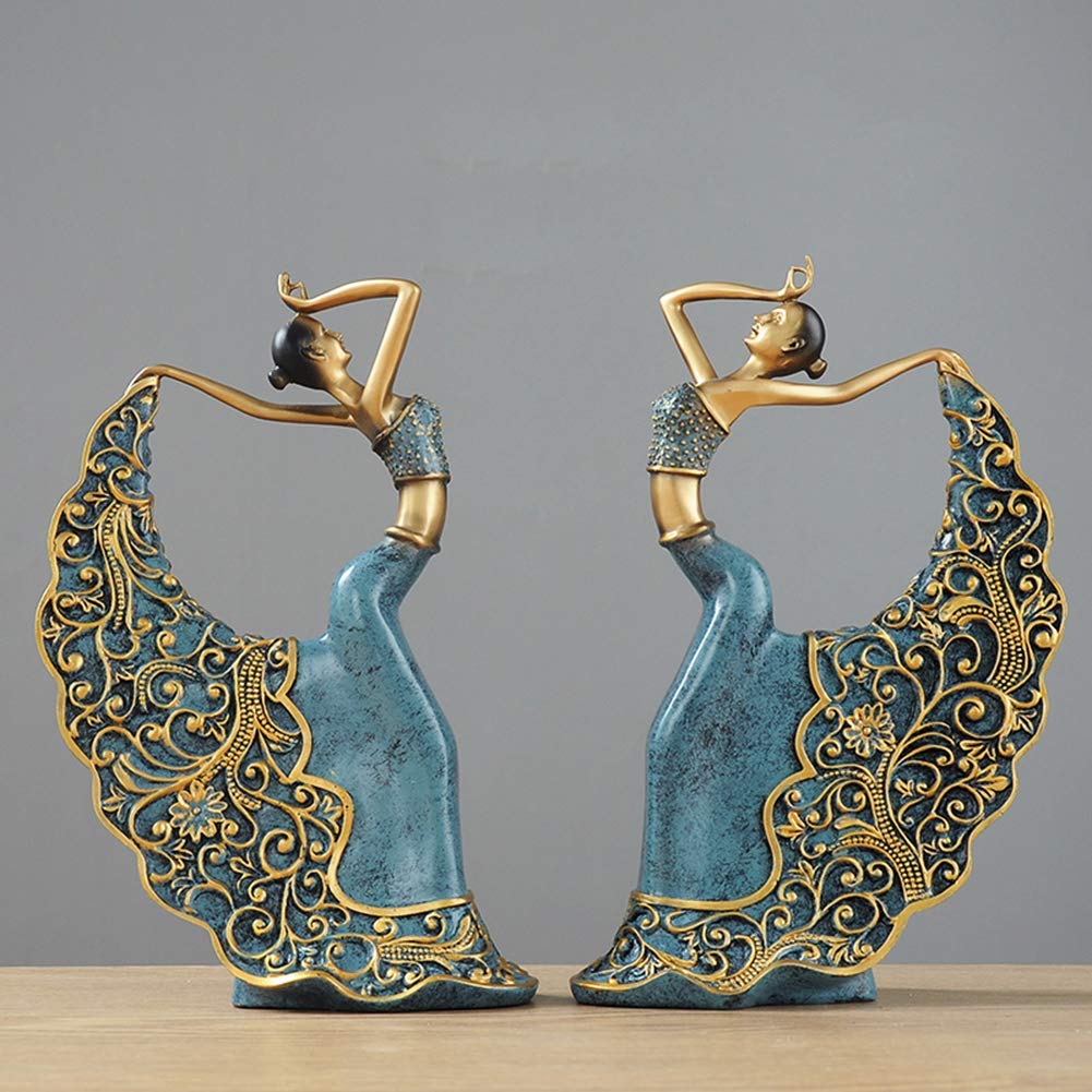 LIUSHI Peacock Dancing Girl Statue - Handcrafted Resin Home Decor Art Sculpture for Living Room, Bedroom & Office | Unique Gift Idea for Dance Lovers & Collectors | Elegant Decorative Showpiece for Asian-Themed Interiors