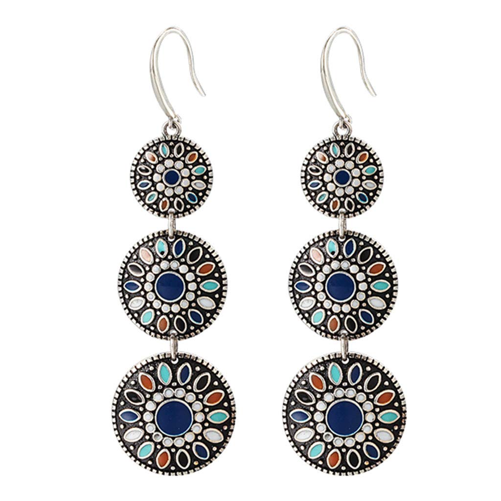 925 Silver Women's Stud Earrings - Handmade Ethnic Ring Design Earrings for Women, Hypoallergenic Gift Box Included | Perfect for Parties, Weddings & Everyday Wear