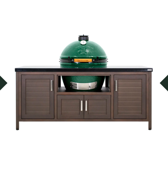 Big Green Egg Table 72 - Modern Outdoor Grill Stand for Large EGG Charcoal Smoker - Perfect for Backyard BBQs, Patio Cooking & Outdoor Entertaining