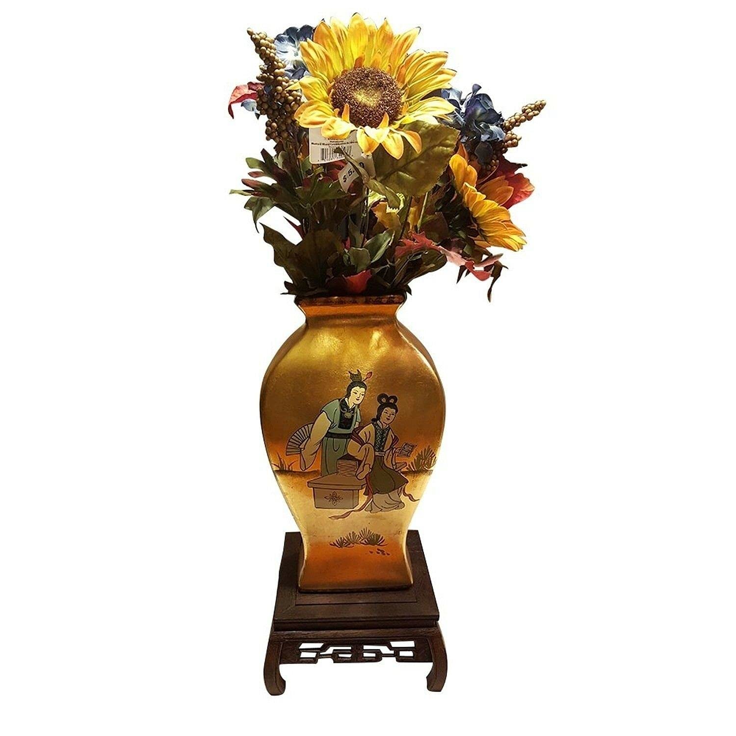 Exquisite Handcrafted Rosewood Oriental Vase Stand - 5.5 Inch Traditional Chinese Decorative Display for Home Decor, Shelf Decor & Feng Shui Arrangement