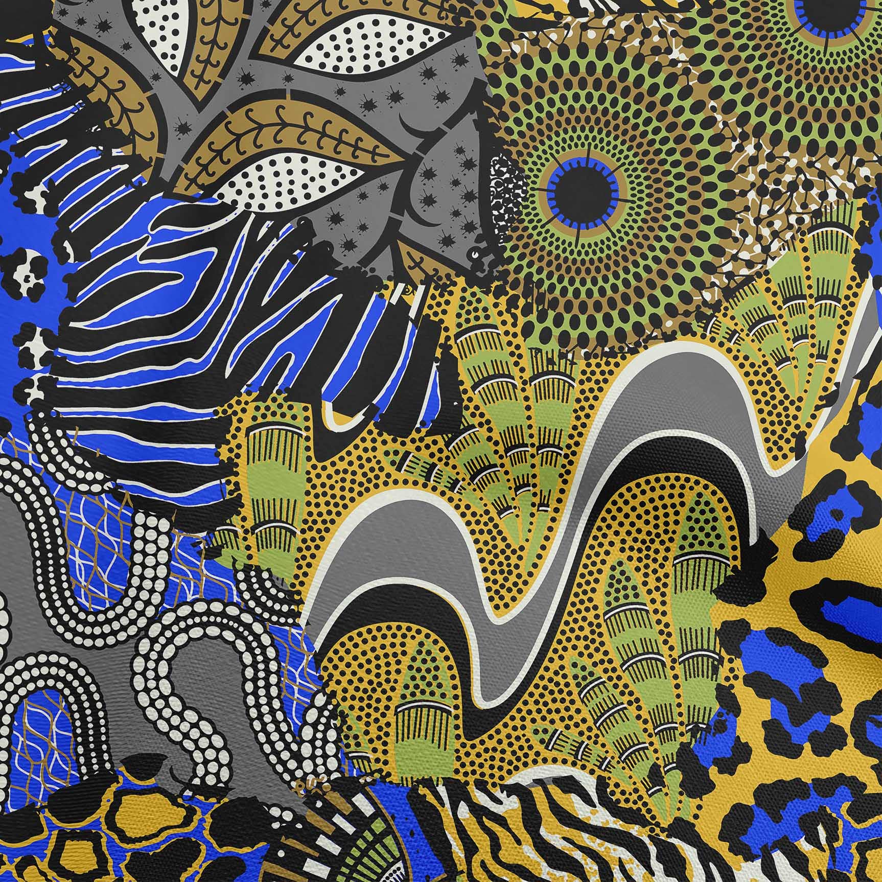 oneOone Rayon Yellow Abstract Printed Fabric by The Yard - 56 Inch Wide for DIY Clothing, Sewing Supplies & Home Decor Projects | Perfect for Dresses, Curtains, and Crafting