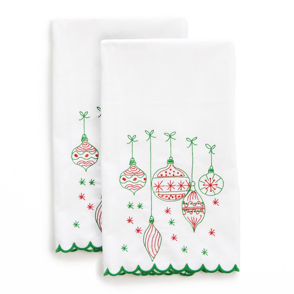 Vintage Embroidered Tea Towels - Elegant Kitchen Decor for Holidays, Gifts & Home Use | Perfect for Christmas, Thanksgiving & Housewarming