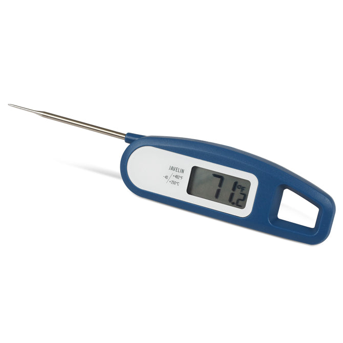 Lavatools Javelin Digital Folding Thermometer - Instant Read Meat Thermometer for Grilling, BBQ, Cooking & Baking - Waterproof Food Thermometer with Backlit LCD Display
