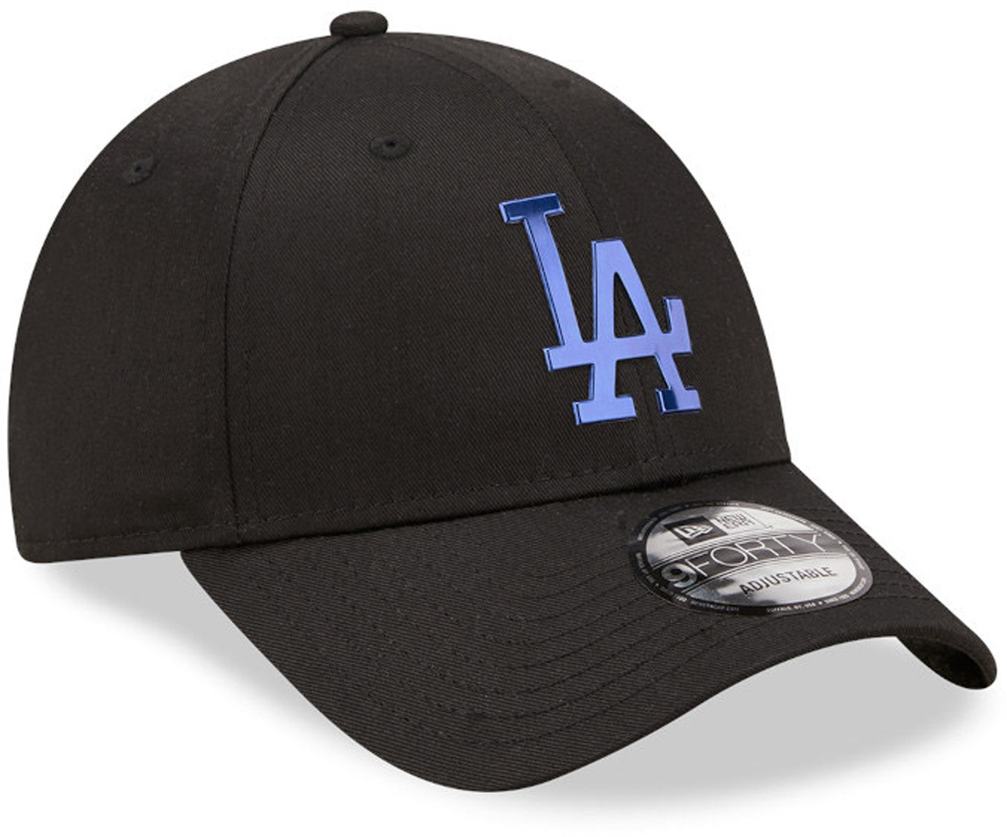 Los Angeles Dodgers New Era 9Forty Foil Logo Adjustable Black Baseball Cap for Men & Women - Perfect for Baseball Games, Sports Fans, and Casual Wear