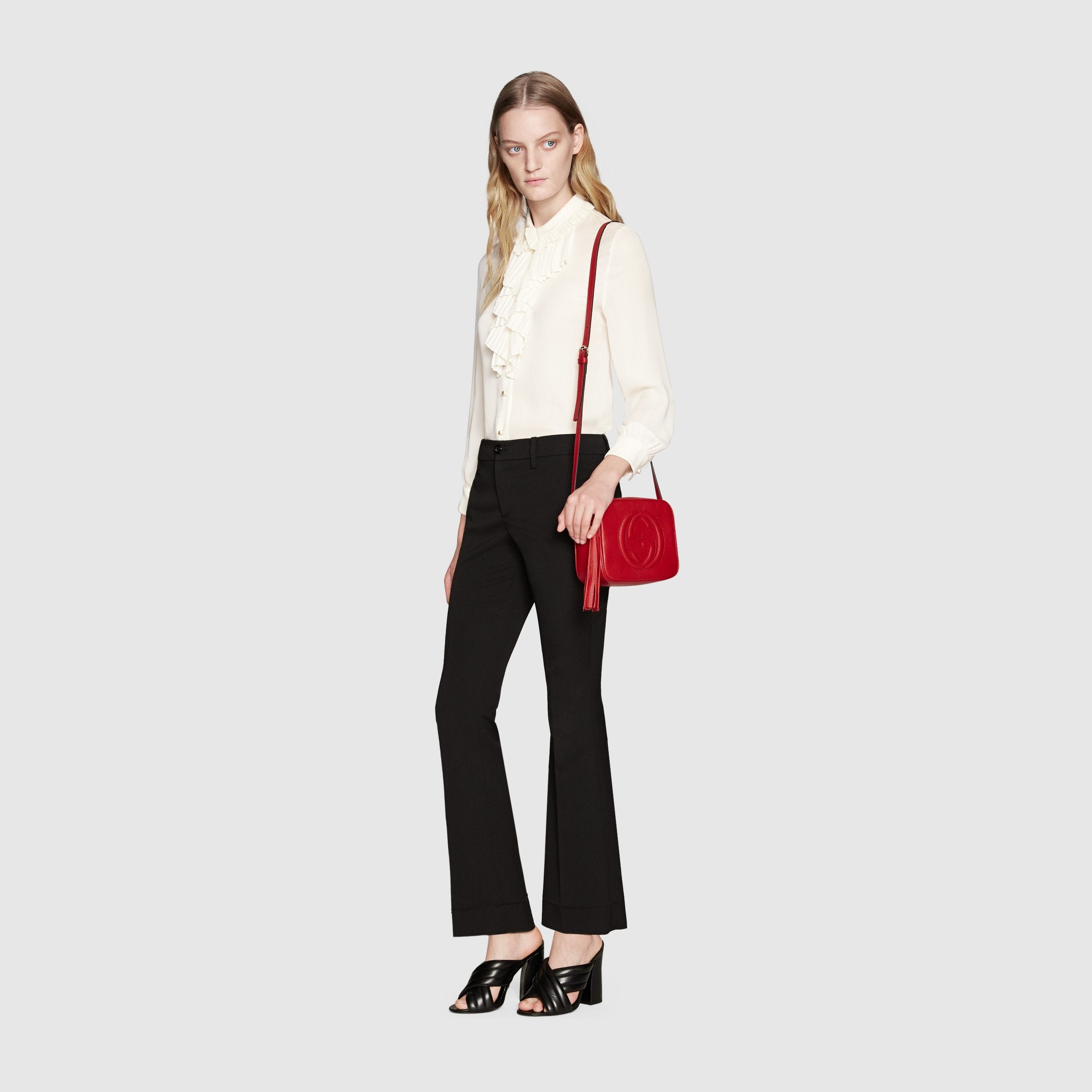 Gucci Soho Small Leather Disco Bag - Genuine Leather Crossbody Purse for Women, Red Handbag - Perfect for Night Out, Party & Date Night