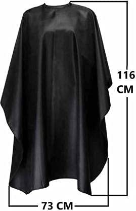 Professional Salon Barber Hair Styling Cape - Black Waterproof Hair Cutting Apron for Men & Women | Hair Coloring, Dyeing & Styling Protection | Perfect for Salons, Home Haircuts & DIY Hair Treatments