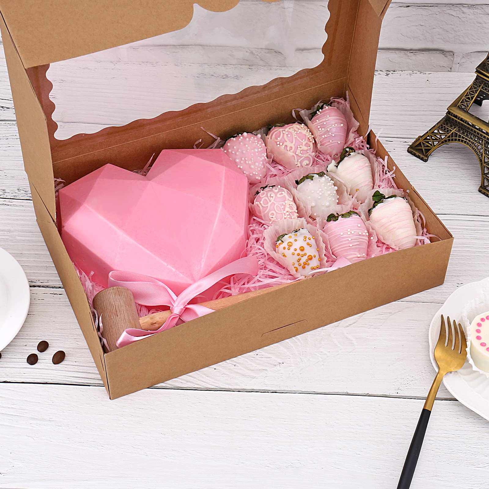 20-Pack Bakery Boxes with Window - 12