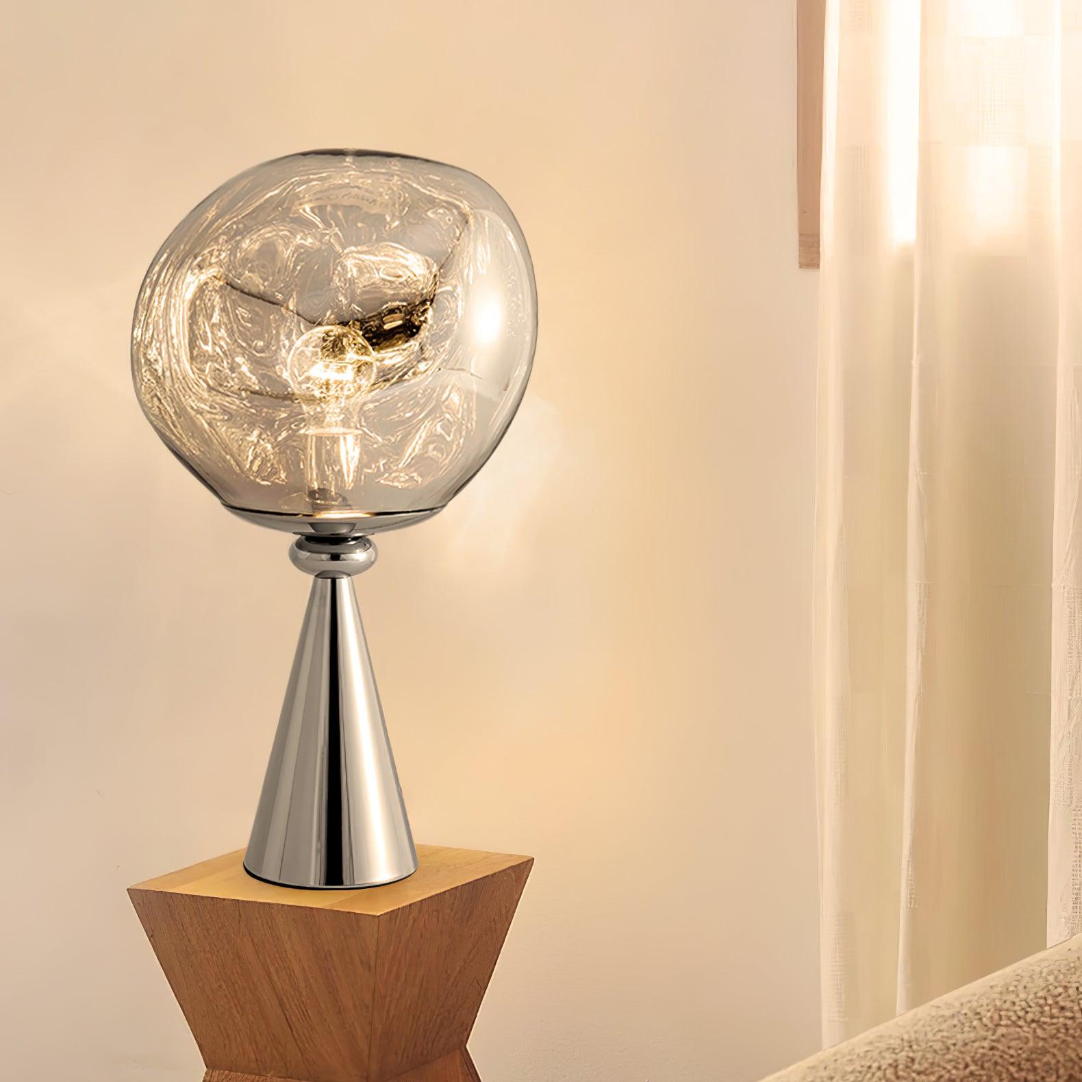 Lava Cone Table Lamp - Modern Volcanic Rock Design LED Night Light for Bedroom, Living Room, and Office Decor - Perfect for Relaxation and Ambient Lighting