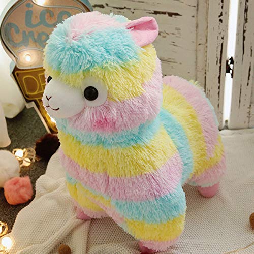 9.8 Inch Soft Rainbow Llama Stuffed Animal Toy - Cute Llamacorn Alpaca Plush Doll for Kids, Large Adorable Birthday Gift for Girls & Boys, Perfect for Cuddling, Room Decor and Christmas Presents (9.8 inches)