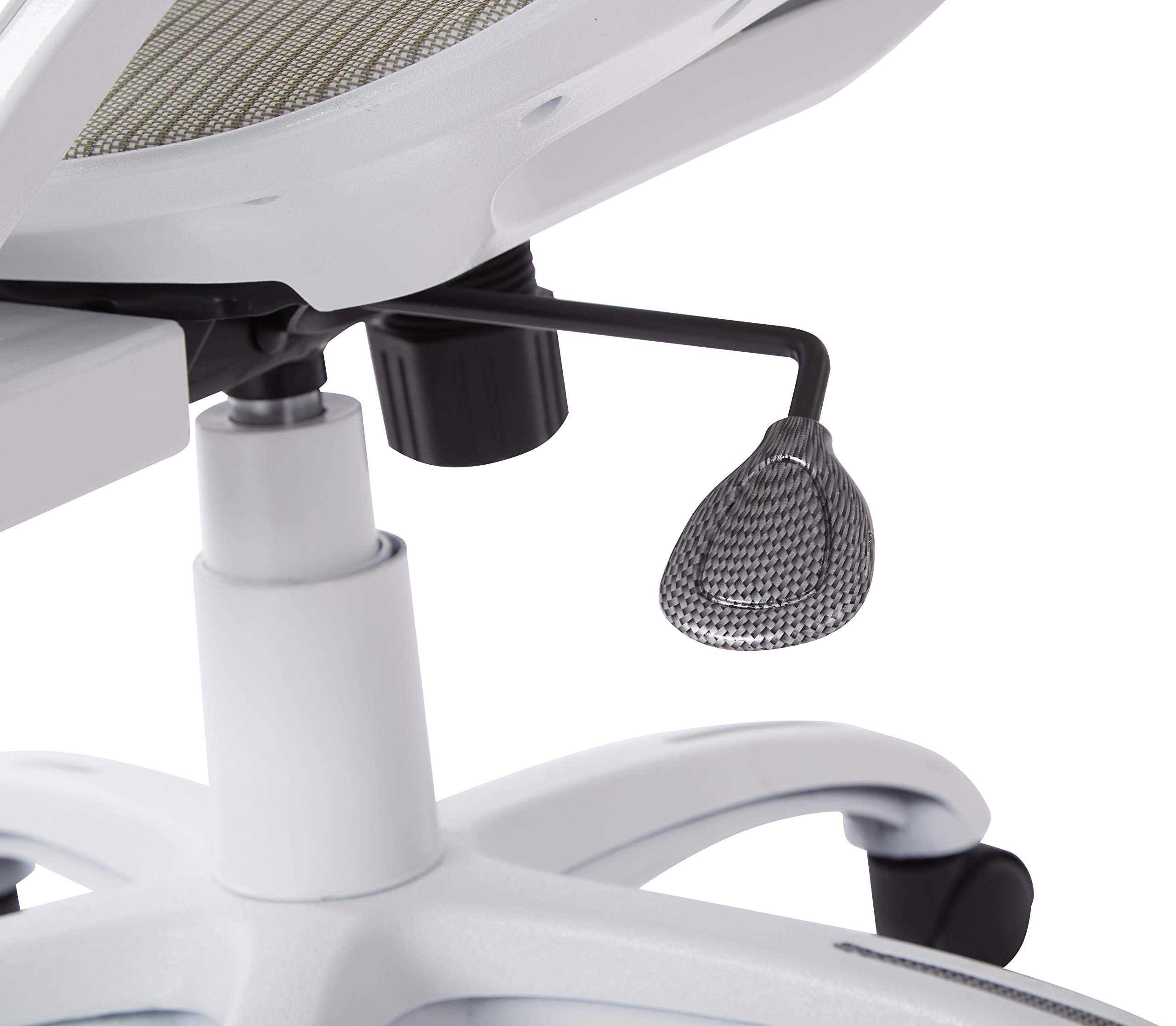 Office Star Ventilated Mesh Office Chair with Breathable Seat & Back - Ergonomic Manager's Desk Chair with White Base - Perfect for Home Office, Conference Rooms & Workspaces