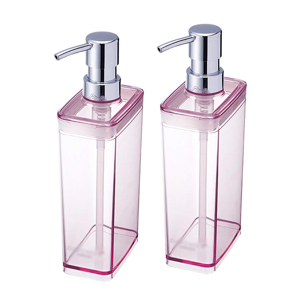 Luckxuan 550ml (18.6 Oz) Soap Dispenser Pump Bottle - Pack of 2 for Liquid Soap, Body Moisturizer & Aromatherapy Lotion | Perfect for Bathroom, Kitchen, Bedroom & Vanity Organization