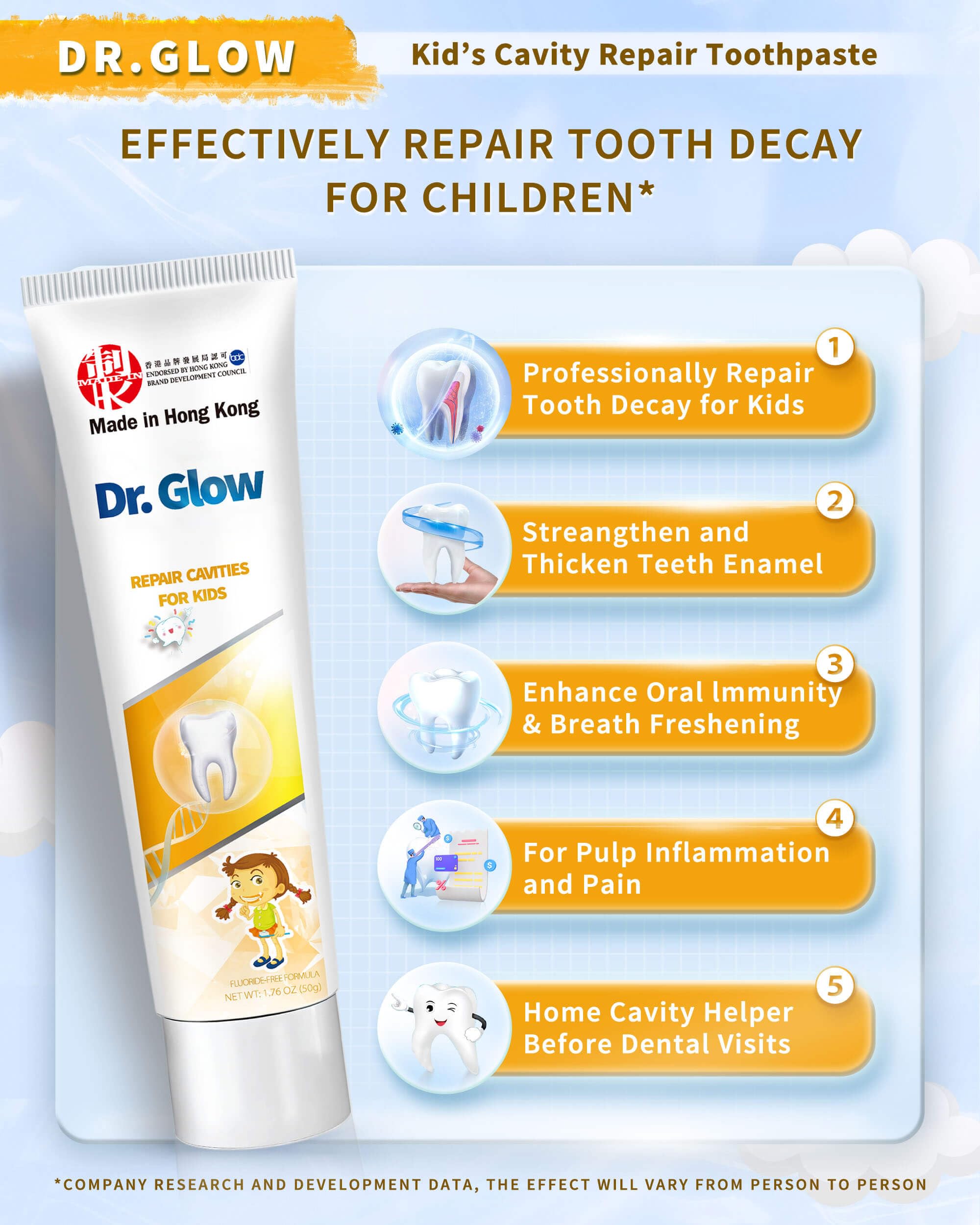 Hydroxyapatite Toothpaste for Kids - Fluoride-Free Cavity Repair & Enamel Remineralization | Toddler Toothpaste with Natural Fruit Flavor (1.76oz) - Gentle Daily Care for Sensitive Teeth & Healthy Smiles