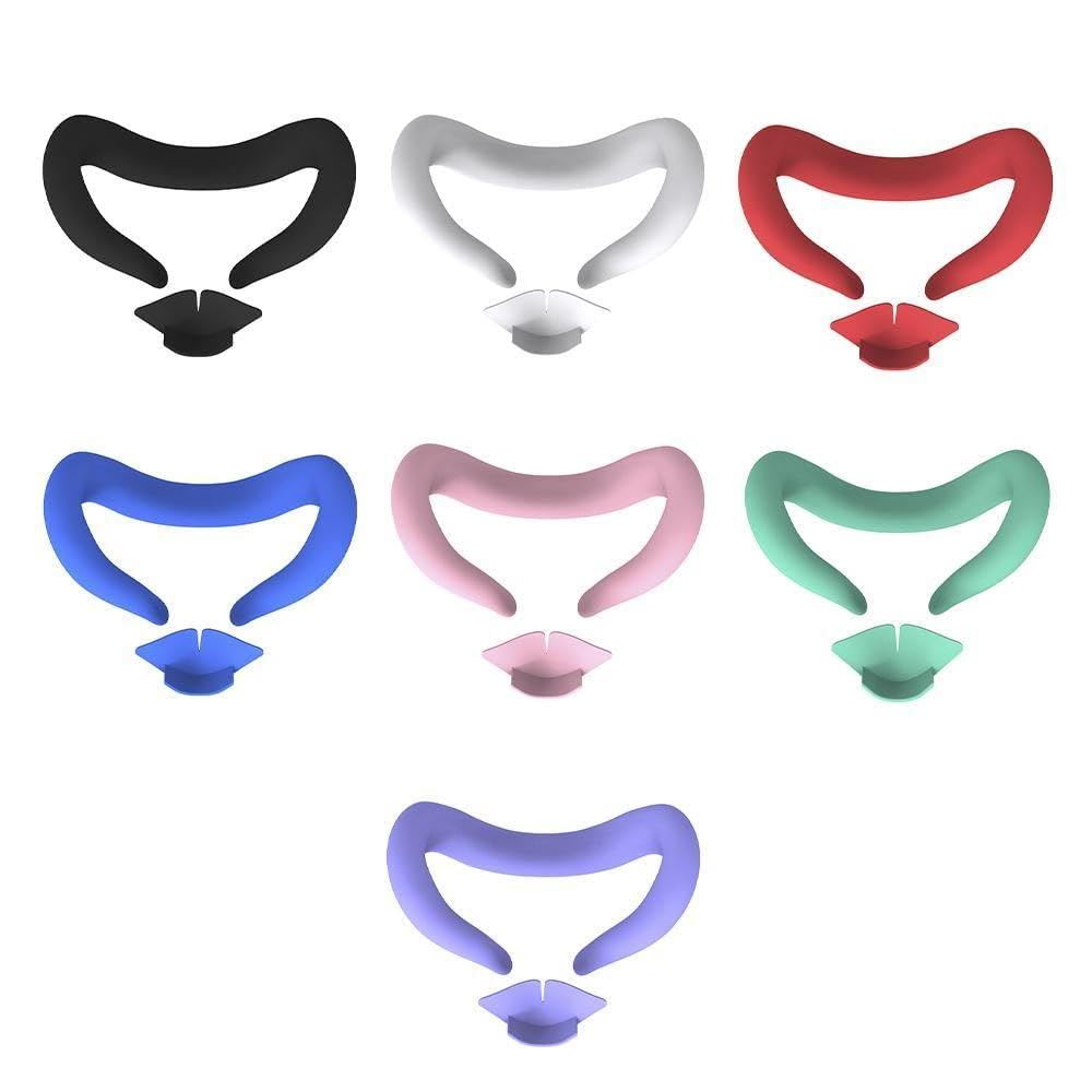 Meta Quest 3 VR Face Cover - Sweat & Dust Resistant Silicone Face Mask & Eye Pad Replacement Accessories for Enhanced Comfort - Perfect for Gaming, Fitness & Virtual Reality Experiences