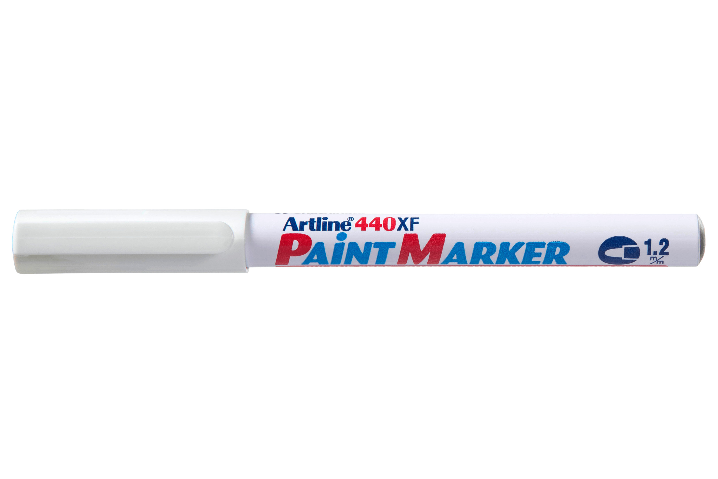 Artline 440 White Paint Marker - 1.2mm Bullet Tip - Pack of 12 - Perfect for DIY Crafts, Sign Making & Art Projects on Dark Surfaces