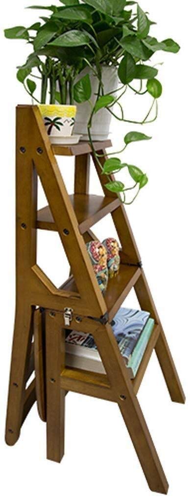 Wooden Folding Step Stool for Home - Portable Multifunctional Climbing Stool, Ladder Stool for Indoor Use - Perfect for Kitchen, Bathroom, and Kids' Room