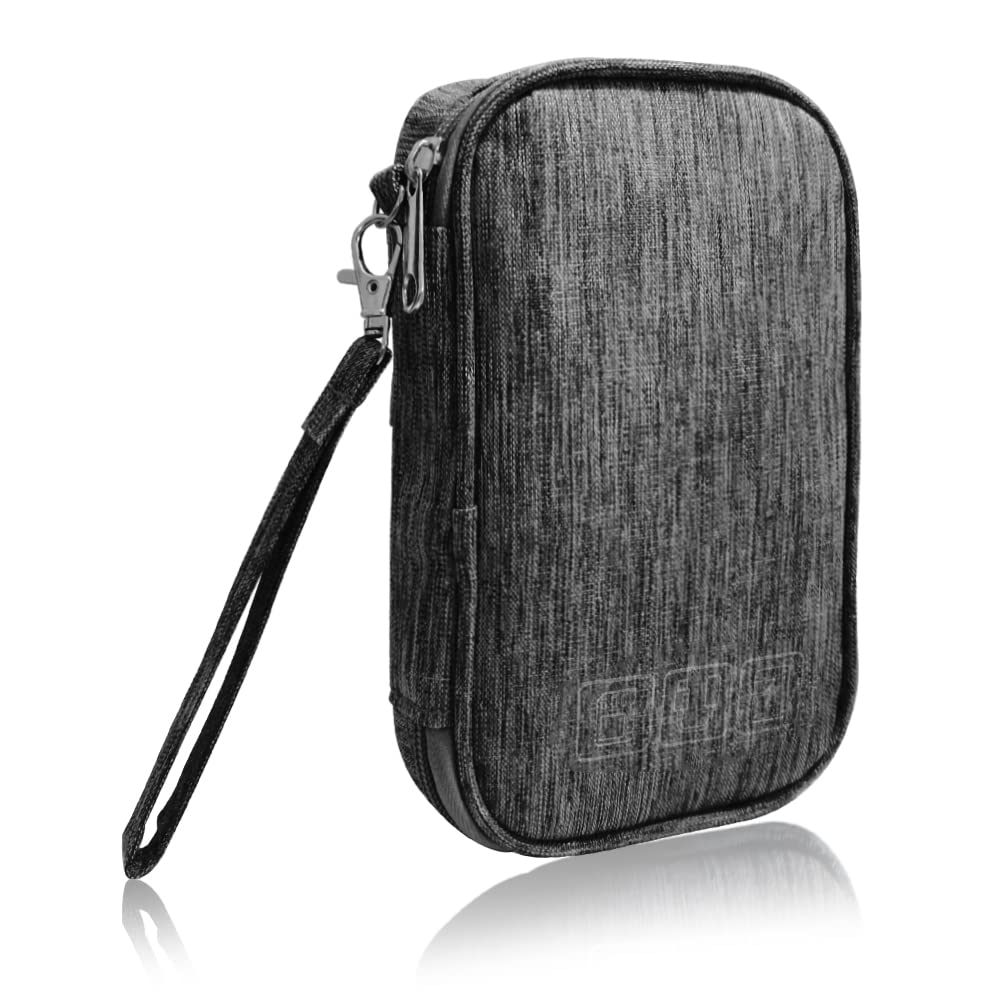 Portable Electronic Organizer Bag - Travel Cable Cord Organizer Case Pouch for Charger, Hard Drive, Earphones, USB & SD Cards - Compact & Durable (Grey) | Perfect for Travel, Office & Home Storage