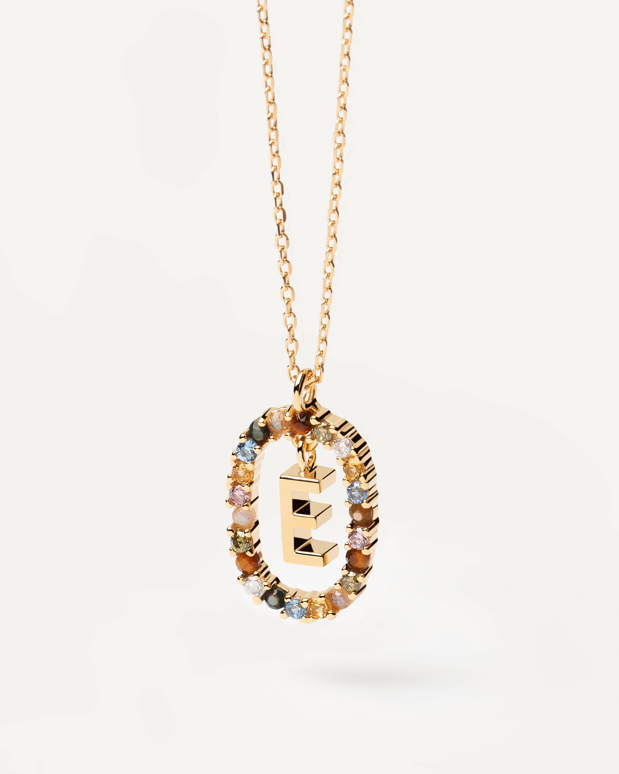 18K Yellow Gold Vermeil Letter E Necklace - Elegant Initial Pendant for Women - Perfect for Gifts, Birthdays & Everyday Wear