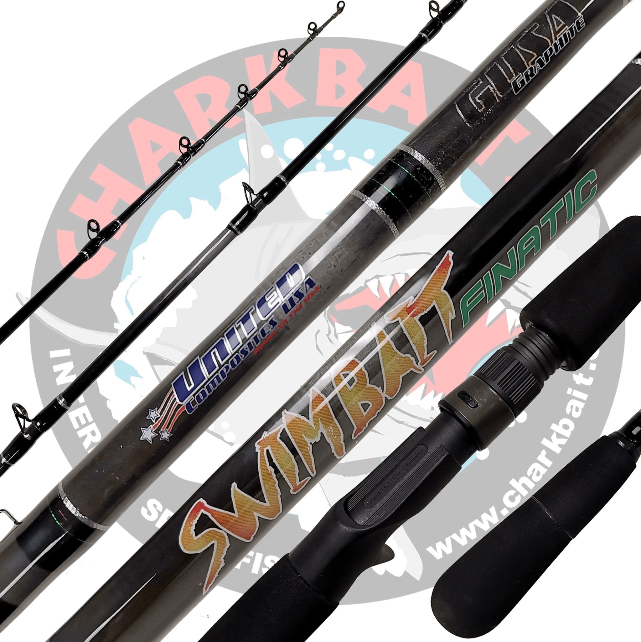United Composites Swimbait Finatic Baitcasting Rods - Premium Saltwater & Freshwater Fishing Rod for Bass, Walleye, Pike | Ideal for Kayak, Shore & Boat Fishing