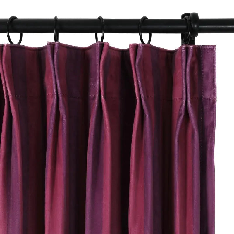 Amy Switzer Printed Velvet Pleated Curtains - Elegant Window Drapes for Living Room, Bedroom & Home Decor