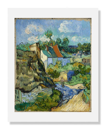 Vincent van Gogh Houses at Auvers Painting - Famous Impressionist Artwork for Home & Office Decor - Perfect for Living Room, Bedroom or Gallery Wall Display