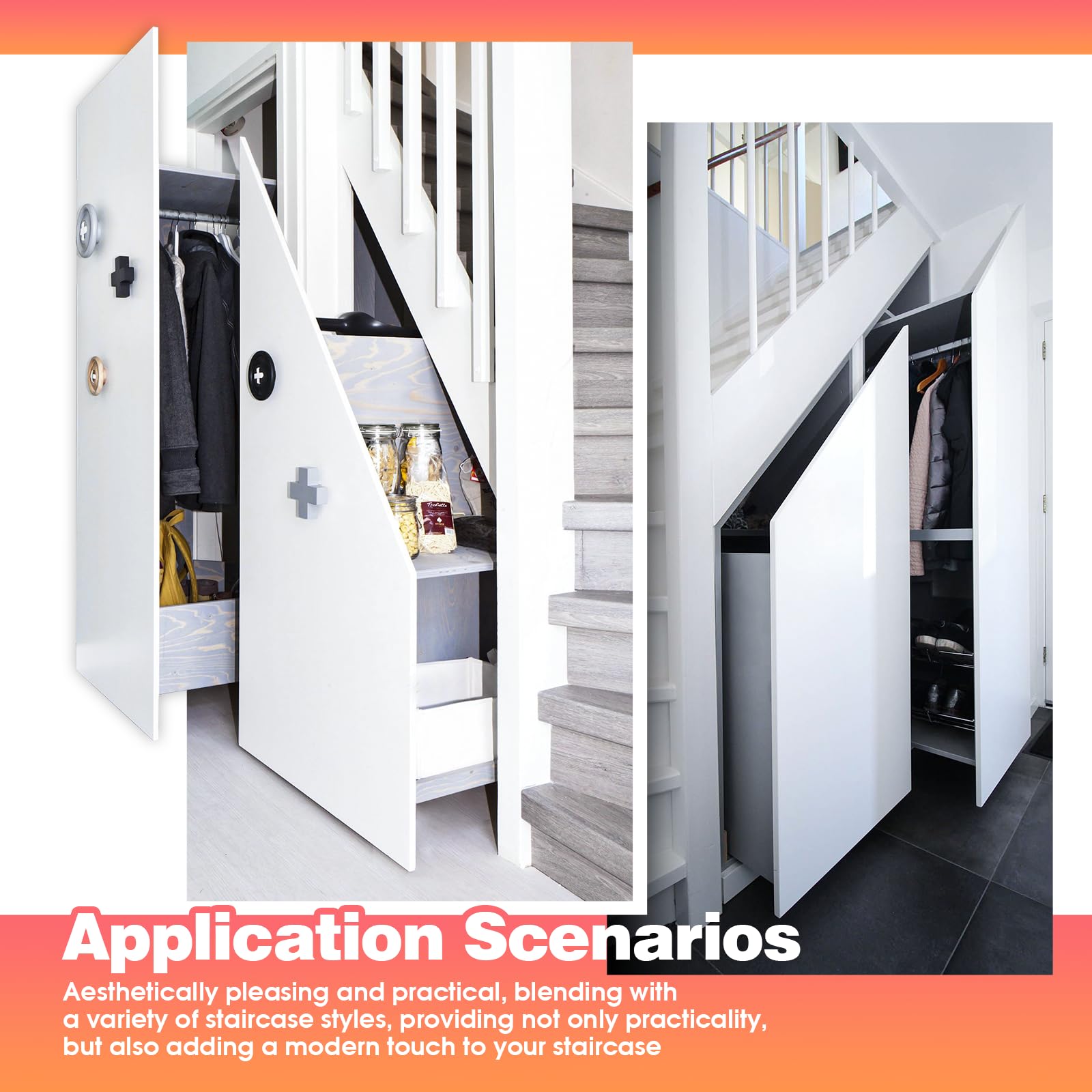 Heavy Duty Undermount Drawer Slides 16 24 32 40 Inch - 260lb Load Capacity Concealed Cabinet Glides for Bottom Mount Pull Out Storage - Perfect for Pantry Closet Shelf and Stair Cabinet Organization (1 Pair, 32 Inch)