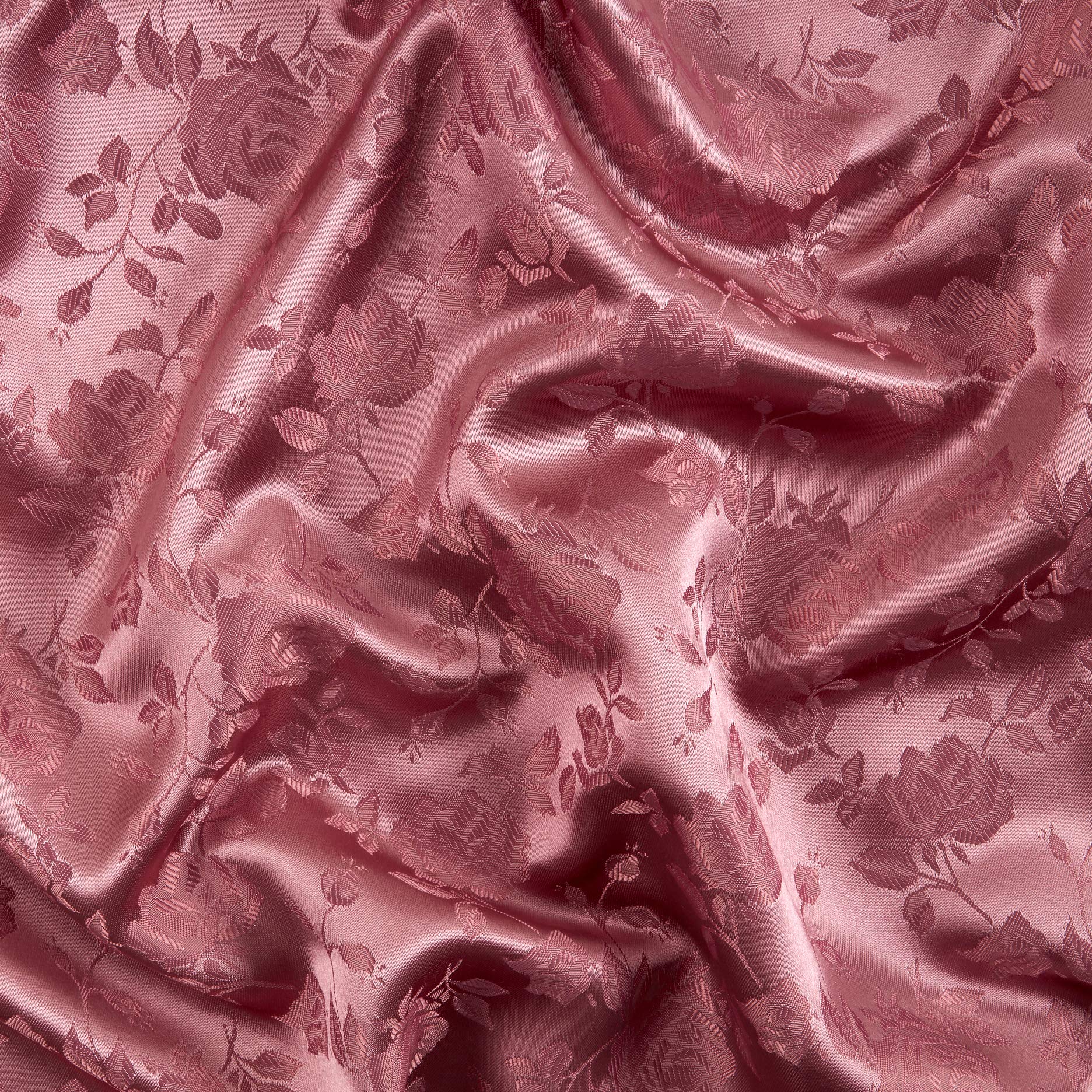 Premium Rose Satin Jacquard Mauve Fabric by the Yard - Soft Luxury Material for Dresses, Curtains & Home Decor