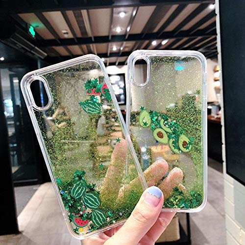 Sparkling Liquid Glitter Case for iPhone 11 Pro Max - Quicksand Watermelon Star Design, Bling Shiny Crystal Moving Protective Cover | Cute Clear Bumper Phone Case for Women Girls | Perfect for Parties, Daily Use & Gift Giving