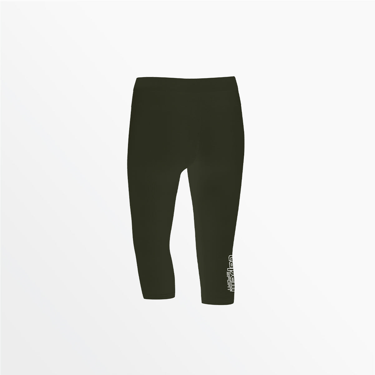 Women's Mid Rise Logo 3/4 Cotton Leggings - Comfortable Stretchy Yoga Pants for Workout, Running & Casual Wear