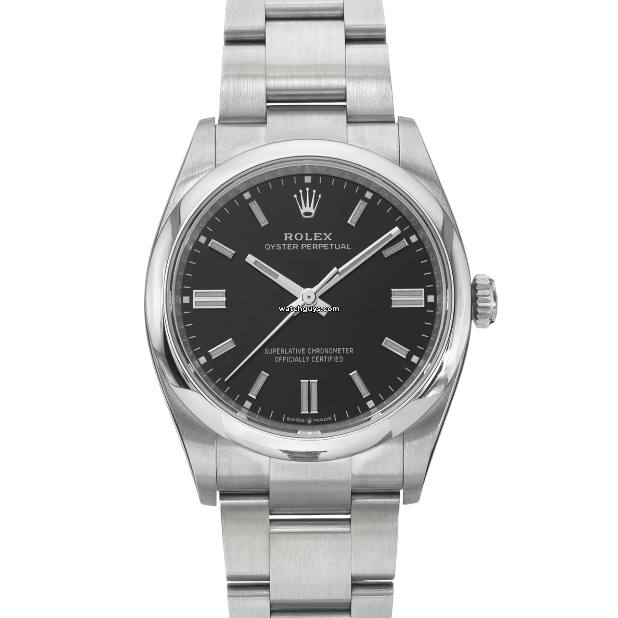 Rolex Oyster Perpetual 126000 Black Dial Stainless Steel Watch - Perfect for Business, Formal Events & Luxury Collectors