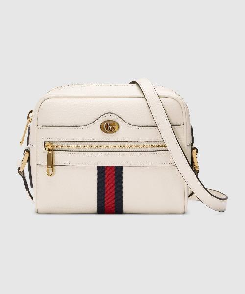 Gucci Ophidia Leather Mini Bag for Women - White Small Crossbody Purse - Perfect for Date Night, Shopping & Travel Accessories