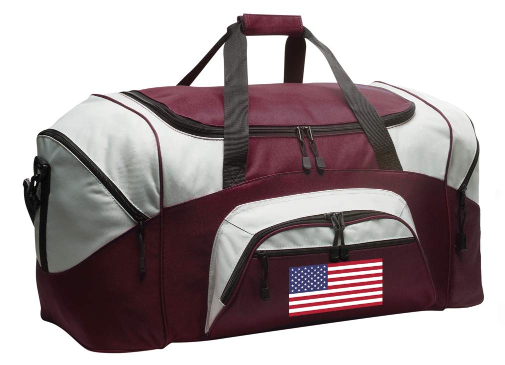 Premium USA Flag Gym Bag - Durable American Flag Duffle Bag for Workout, Travel & Sports | Perfect for Gym, Camping & Patriotic Events