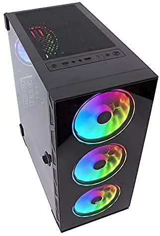 Veno Scorp ARGB Gaming PC Set - Intel i5, 240GB SSD + 500GB HDD, 8GB RAM, Dual 19