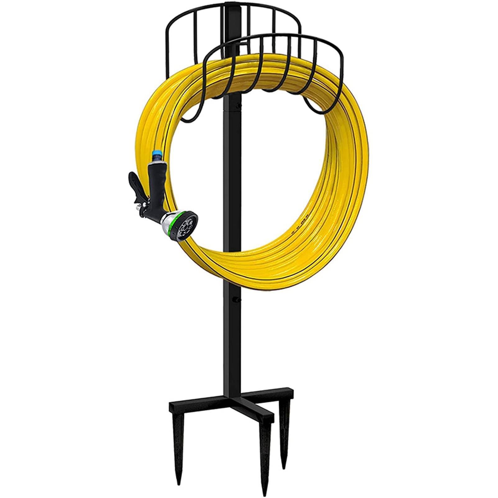 **Guomipai Detachable Garden Hose Stand - Heavy Duty Metal Hose Holder & Storage Organizer for Outdoor, Yard, Lawn - Perfect for Garden, Car Washing & Watering Plants**