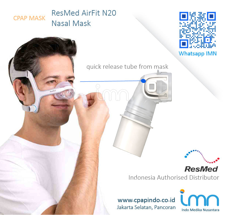 ResMed AirSense 10 AutoSet CPAP Machine for Women with AirFit N20 Nasal Mask - Sleep Apnea Treatment for Comfortable Night Rest - Perfect for Home Use and Travel