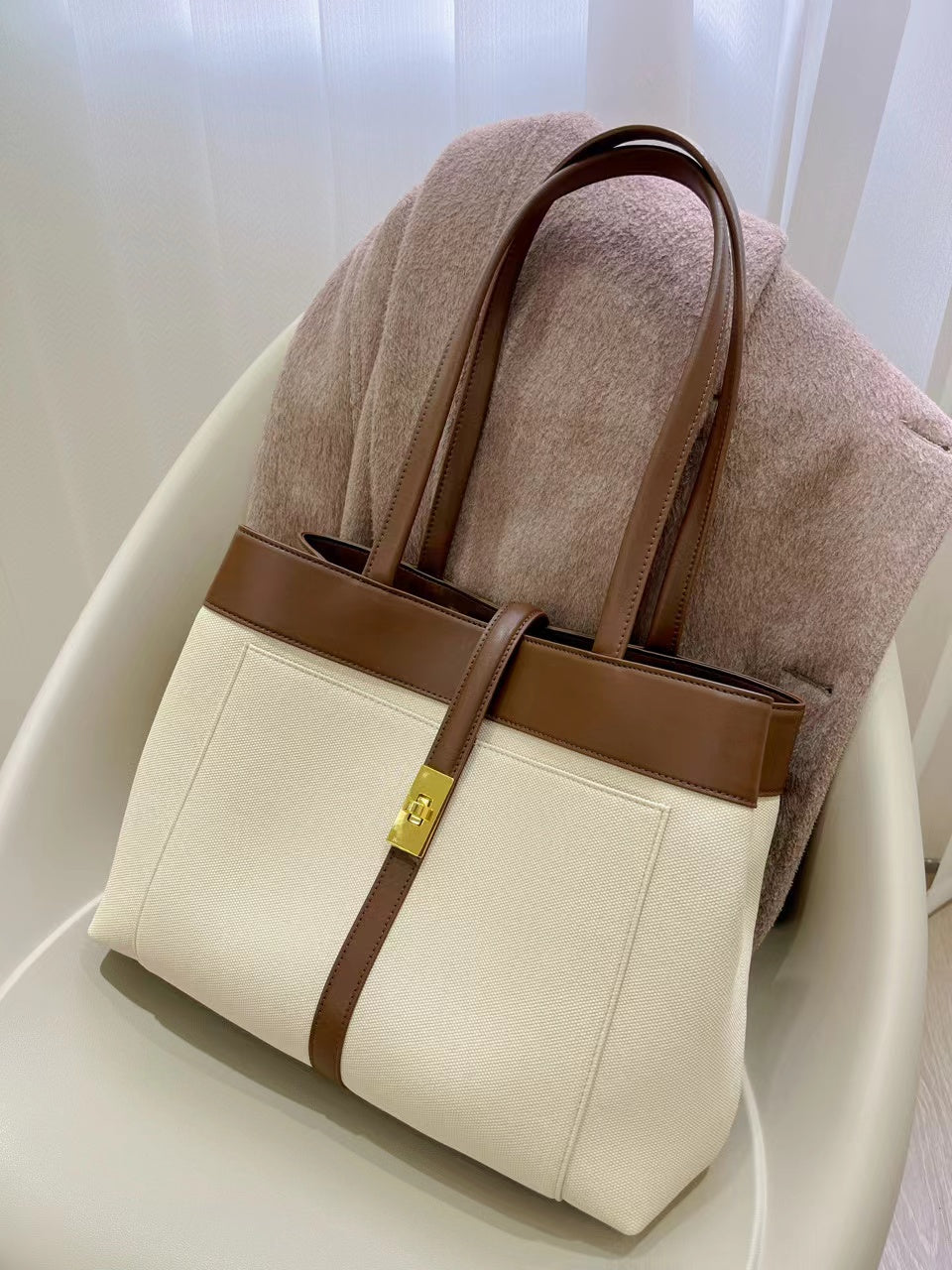 Stylish and Durable Work Tote Bag for Women - Professional Office Commuter Laptop Bag with Multiple Pockets - Perfect for Business, Travel, and Everyday Use