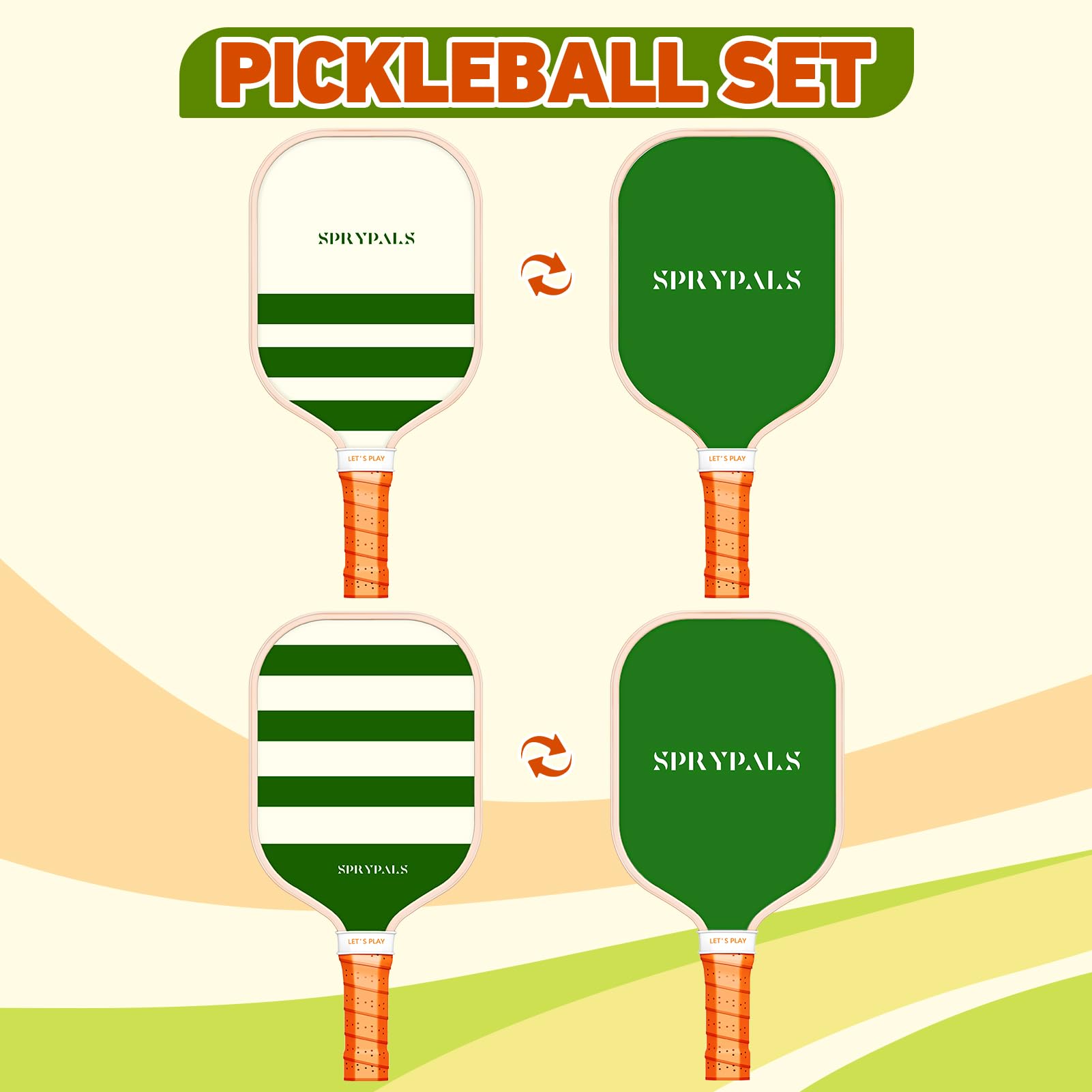 USAPA Approved Pickleball Paddles Set - Premium Graphite Pickleball Paddle with 4 Balls & Carry Bag - Perfect for Beginners, Intermediate & Pro Players - Great for Outdoor Games, Tournaments & Family Fun